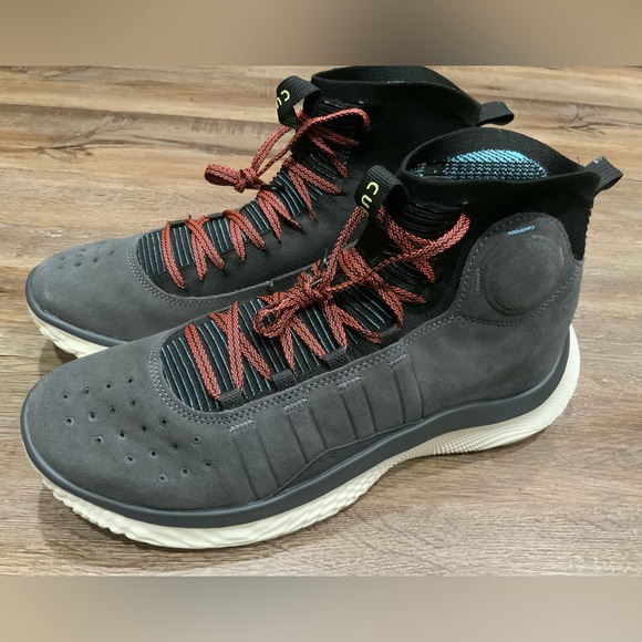 New Under Armour Curry 4 FloTro  Jet Grey Black 3024861-101 Men\'s Sz 13.5 main image 4